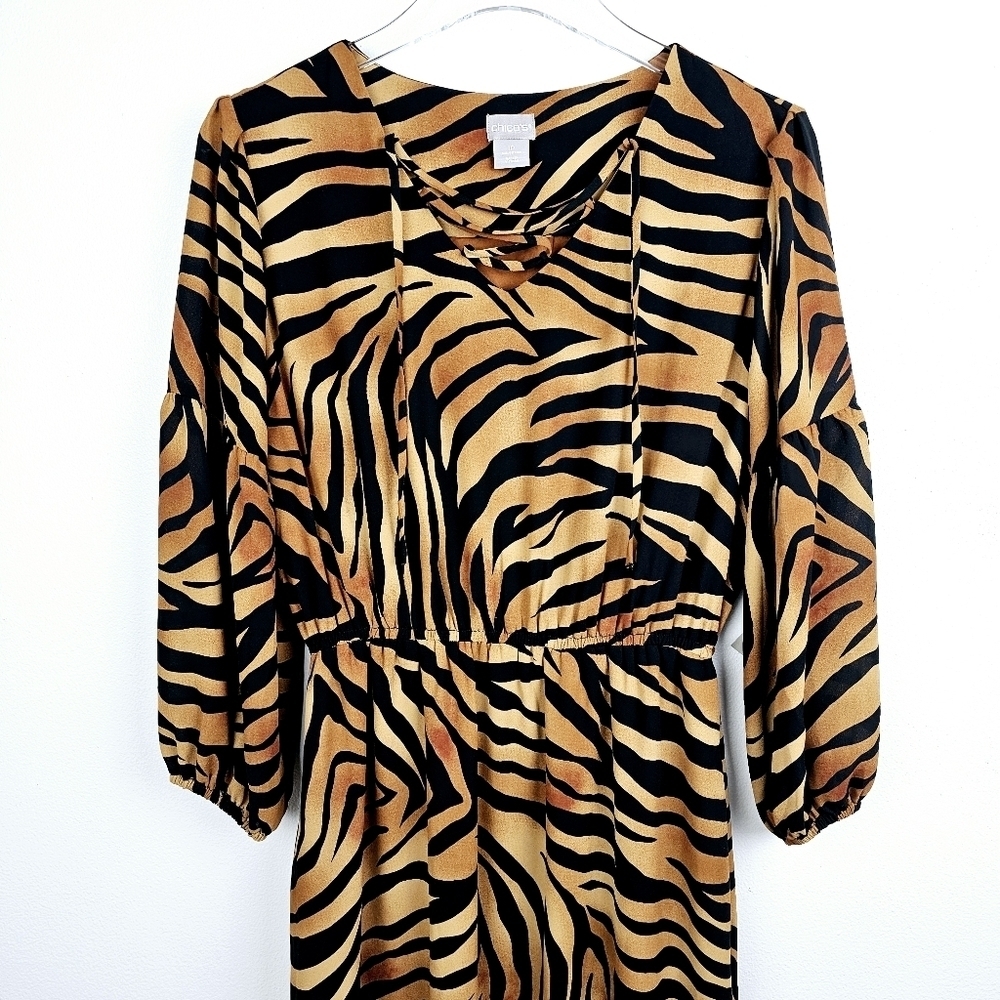 Chico's Tiger Print Maxi Dress NWT - Picture 8 of 16